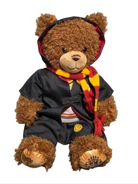 BUILD A BEAR Harry Potter Bear Plush Brown Black Red Wizard Toy Gryffindor Cozy